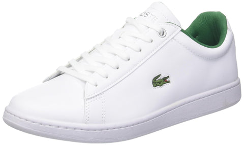 Lacoste Womens Hydez Leather, White/Green, 7
