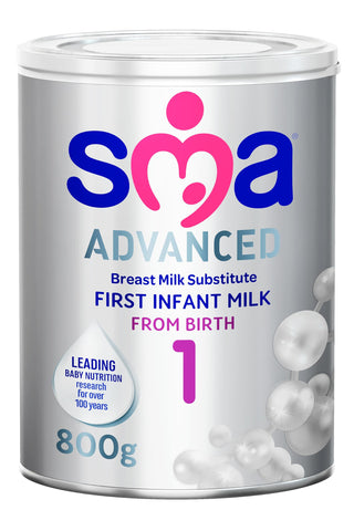 SMA Advanced 1 First Infant Baby Milk Powder Formula | From Birth, 800g (Pack of 1)