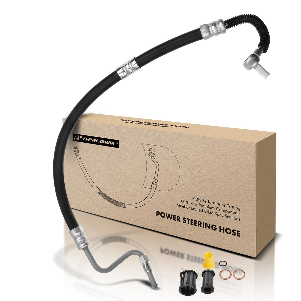 A-Premium Power Steering Pressure Hose Line Assembly Compatible with Toyota Camry 2002-2009, Solara 2004-2008, 2.4L, Pump To Rack/Gear