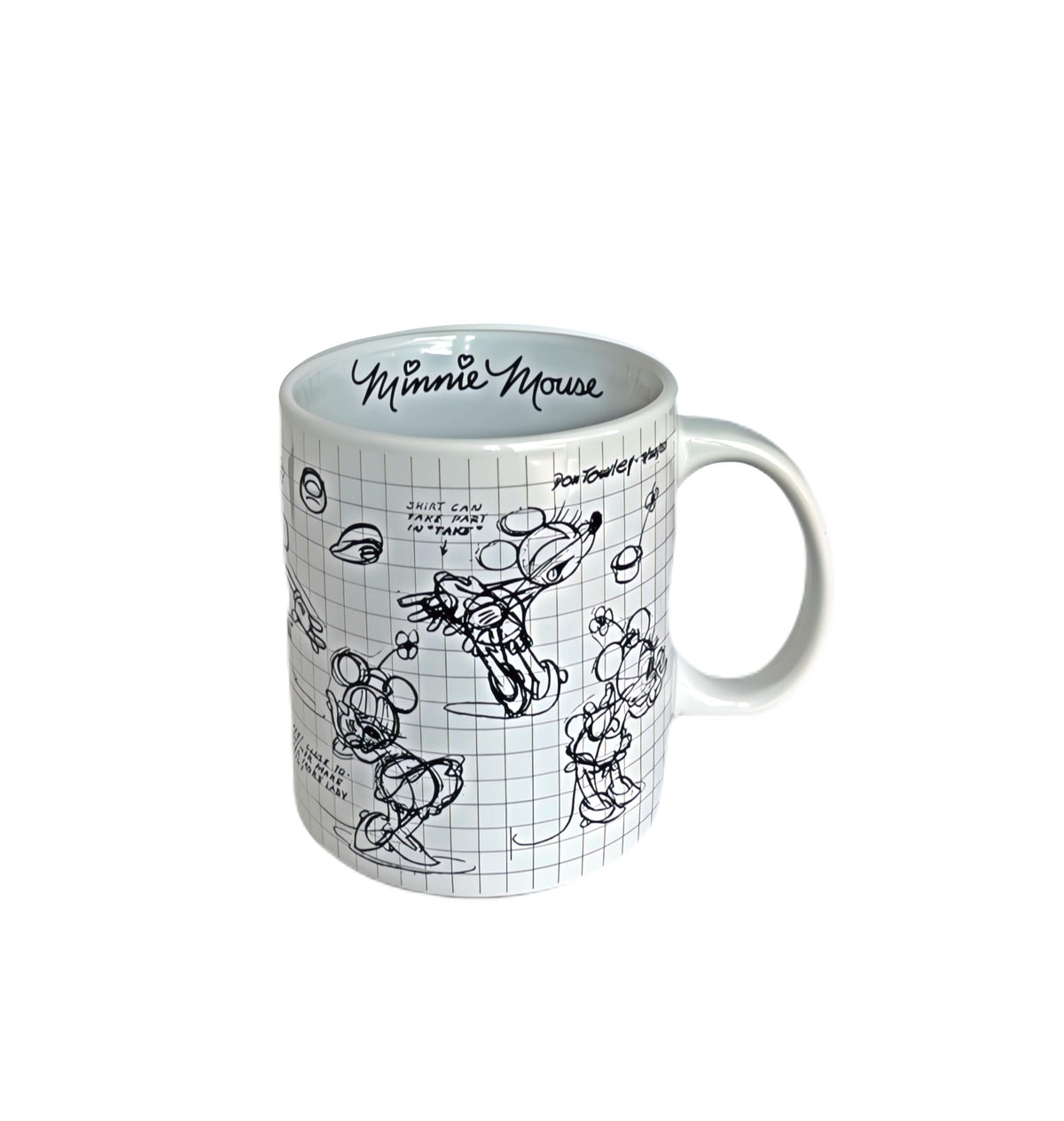 Disney Sketch Stoneware Coffee Jumbo Mug, Mickey Mouse and Minnie Mouse Sketchbook Mugs, (Minnie Mouse)