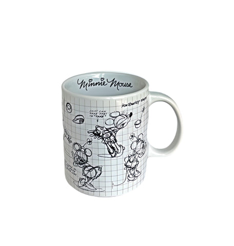 Disney Sketch Stoneware Coffee Jumbo Mug, Mickey Mouse and Minnie Mouse Sketchbook Mugs, (Minnie Mouse)