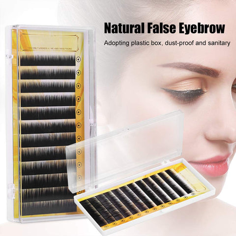 Mixed False Eyebrow, 5-8mm Under Lower False Lashes Mixed, Extension Fake Eyebrow Enhancer Individual Eyebrows, 5/6/7/8MM Mixed Sizes One Tray