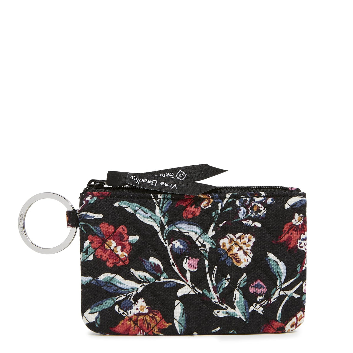 Vera Bradley Women's Cotton Zip Id Case Wallet, Perennials Noir, One Size