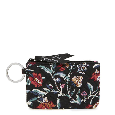 Vera Bradley Women's Cotton Zip Id Case Wallet, Perennials Noir, One Size