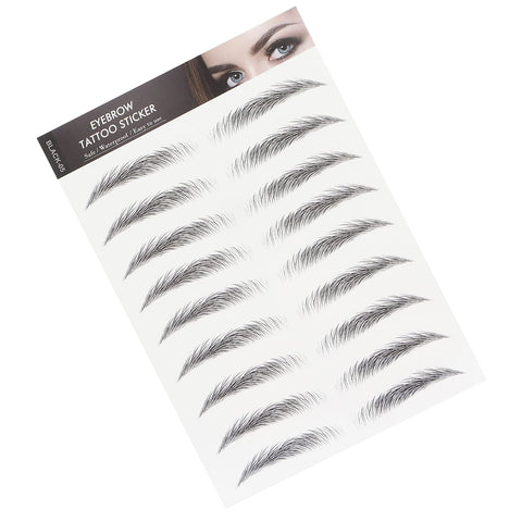 Eye Brow Tattoo Stickers Waterproof Eyebrow Sticker, Long Lasting Eyebrow Transfers Sticker Household Portable Women Eyebrow Tattoo Sticker Temporary Brow Tattoo Peel Off Grooming Shaping Eyebrow