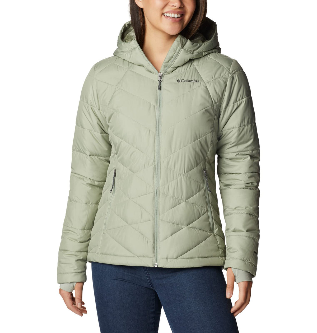 Columbia Women's Heavenly Hooded Jacket, Safari, Large