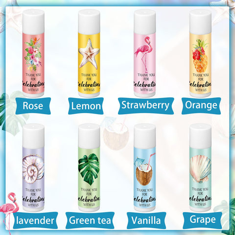Swiffen 48 Pcs Beach Wedding Favors Thank You Lip Balms Bulk Wedding Lip Balm Appreciation Gift Flamingo Lip Balms Tropical Bridal Lip Balm for Guest Bridesmaid Bachelorette Party Graduate Teacher