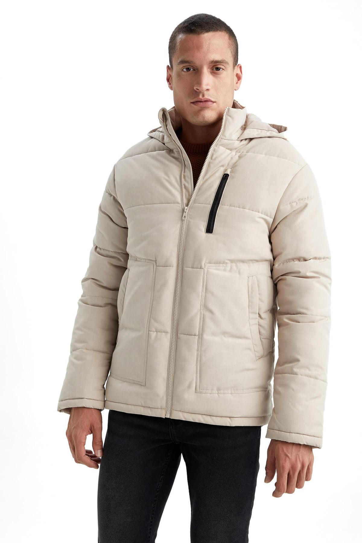 de facto Men's X2568AZ Jacket, Beige, XL