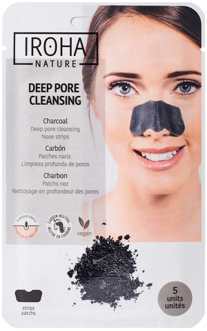 Iroha Nature - Detox Charcoal Nose Cleansing Strips, Pack of 5