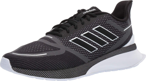 adidas Men's Nova Running Shoe, Black/Black/White, 12 M US