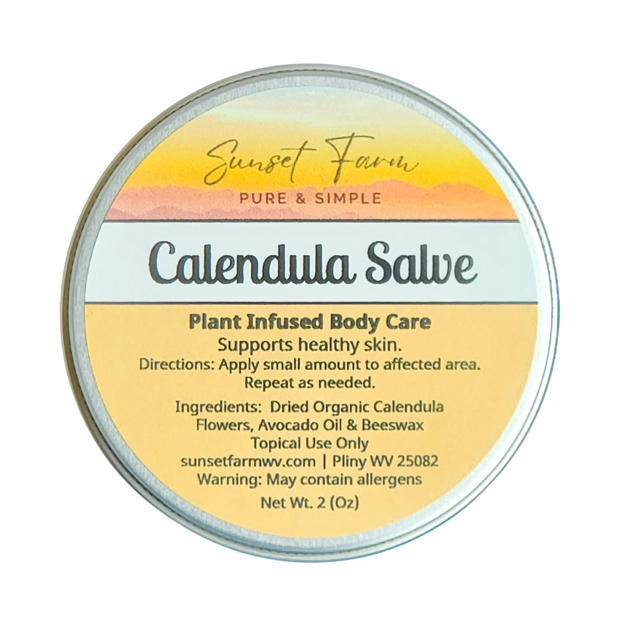 Calendula Salve Herbal Balm Skin Body Care Ointment 2 oz
