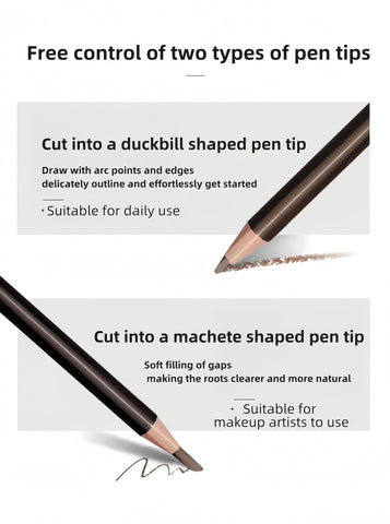 BERYLSHARY waterproof pull eyebrow pencil, 12 pieces, dark brown, light brown, black, sweat resistant, long-lasting and non discoloring, essential for beginners (12 PCS BLACK)