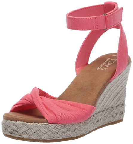 TOMS Women's Marisela Espadrille Wedge Sandal, Natural, 8