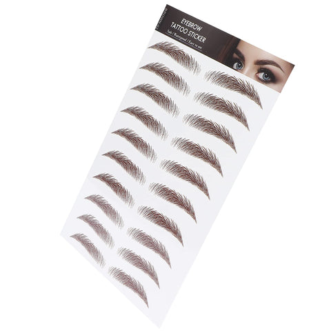 6D Eyebrow Tattoo Sticker Professional Waterproof Eyebrow Transfer Sticker Eyebrow Makeup Tool for Women and Girls (Brown)(BROWN-02)
