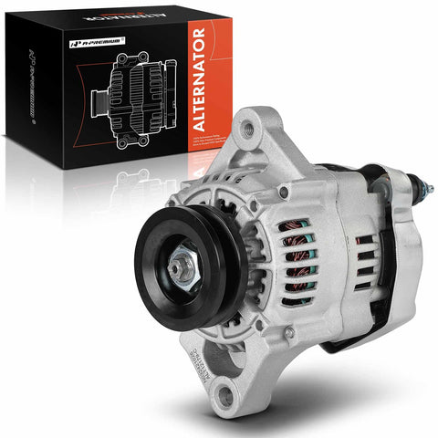A-Premium Alternator Compatible with 1986-2009 Kubota Diesel Engine, Case 1838 6010, Corniver CT48S & Compac Equipment MFG TA48, 40A 12V 1-Groove Pulley, Replace# 100211-1670, 16231-24011, 16241-64010