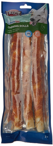 Trixie 31326 Denta Fun Chicken Chewing Rolls, 28 cm, 3 Pieces/250 g