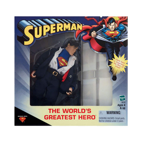 The Worlds Greatest Hero SUPERMAN / CLARK KENT 8" Action Figure (2000 Hasbro)