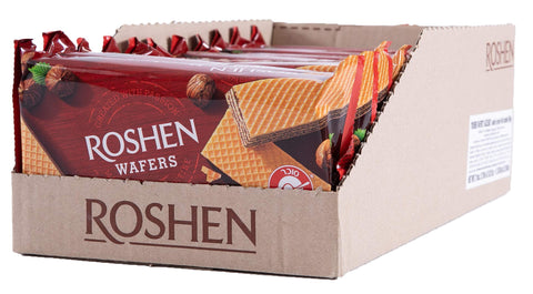 Roshen Crispy Flavorful Wafer with Hazelnut Filling, Kosher, Halal, 7.62oz/216 grams