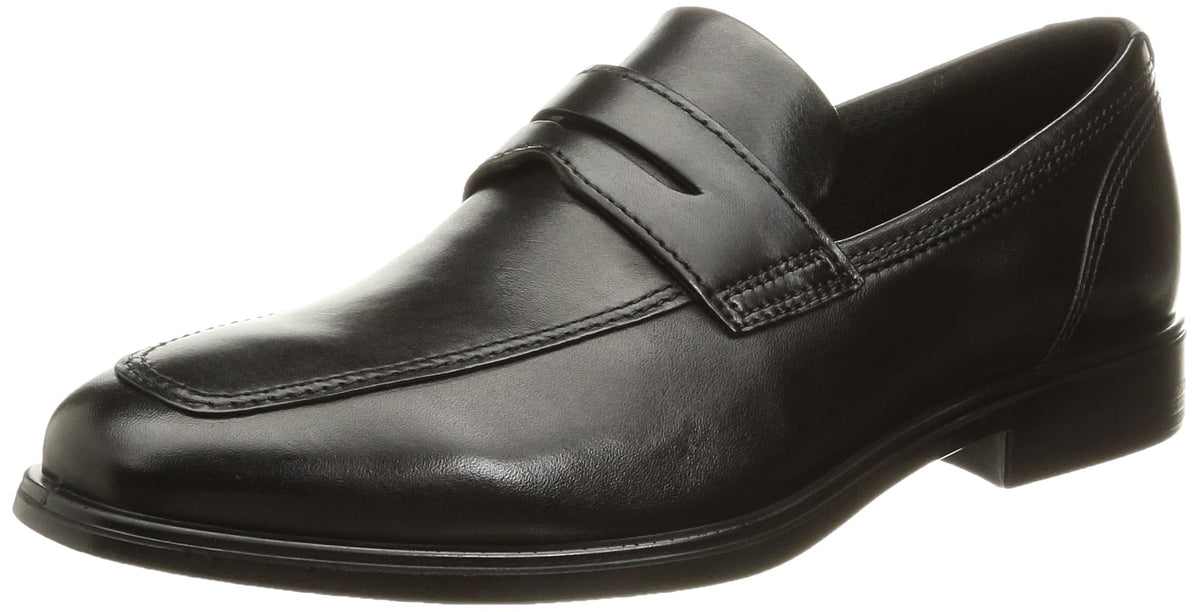 ECCO Men's Queenstown Penny Loafer, Black, 11-11.5