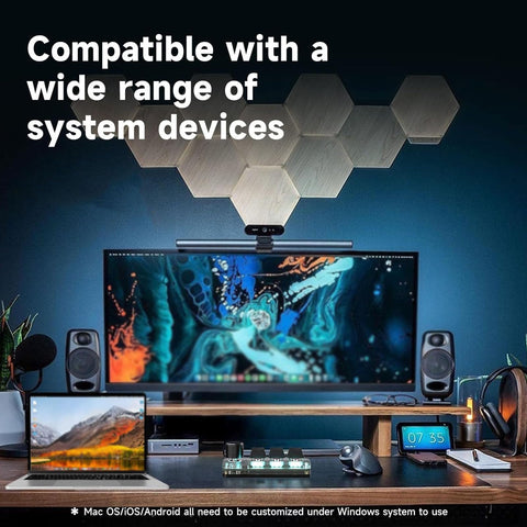 Walfront Mini Macro Mechanical Gaming Keyboard 6 Keys 1 Knob USB PC Keypad One Handed Custom Function Gaming Keyboard for Laptop Computers