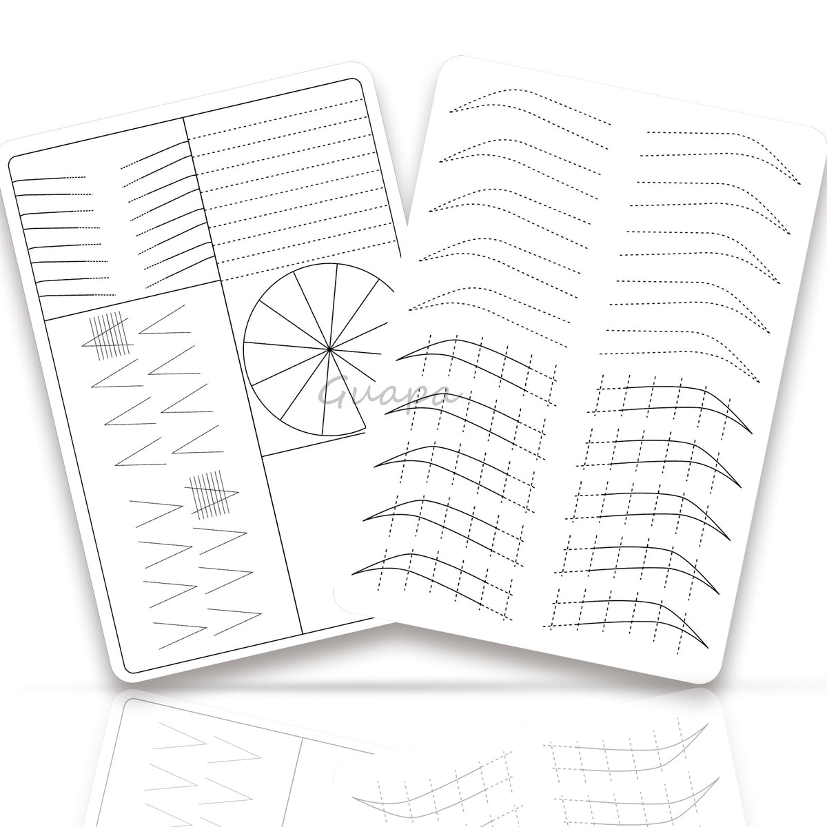 Rasmet White Double Side Use Microblading Practice Skin Permanent Makeup Brows Practice Latex Ombre Brows Practice Pad for Outline and Shading Techniques (3PCS)