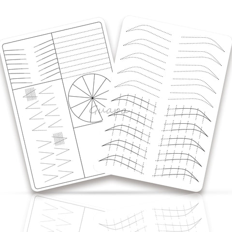 Rasmet White Double Side Use Microblading Practice Skin Permanent Makeup Brows Practice Latex Ombre Brows Practice Pad for Outline and Shading Techniques (3PCS)