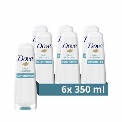 Dove Daily Moisture Conditioner nourishes for smooth hair thats up to 10x more resilient to daily damage* for dry hair 6x 350 ml