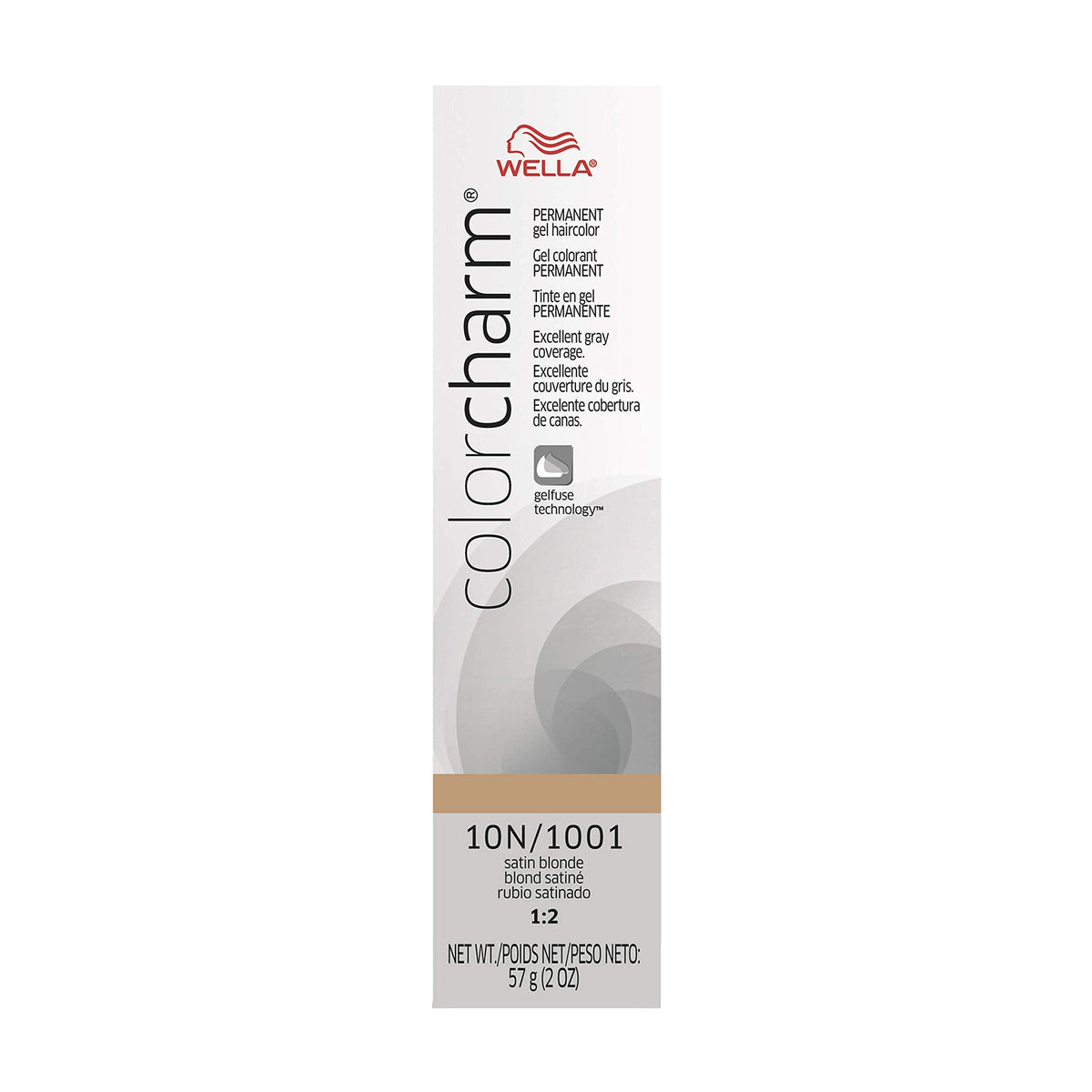WELLA colorcharm Permanent Gel Haircolor, With Long Lasting Gelfus Technology, For Gray Coverage, 10N Satin Blonde, 2 oz