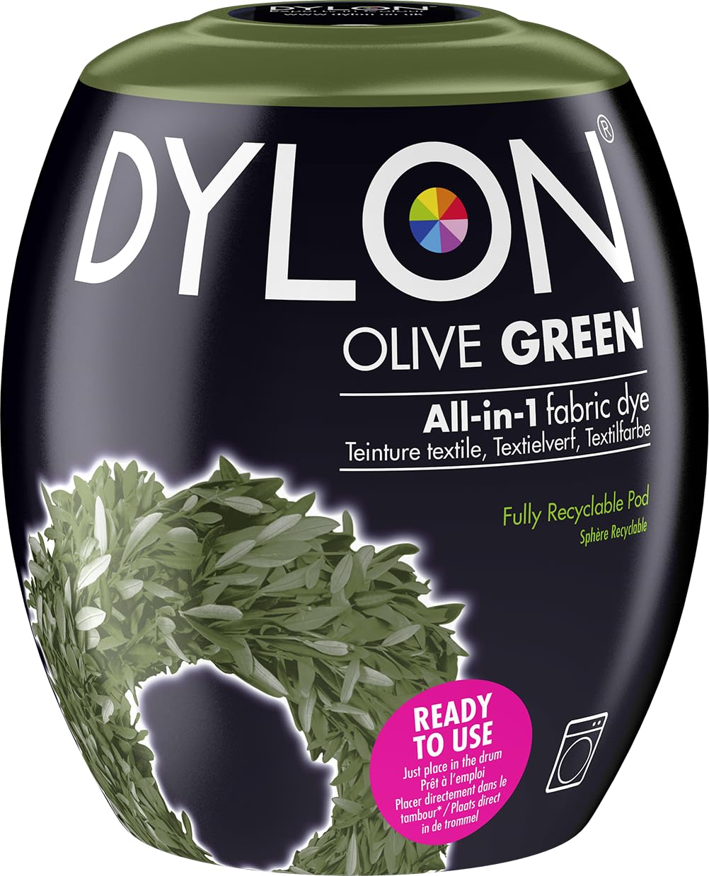 DYLON Washing Machine Fabric Dye Pod for Clothes & Soft Furnishings, 350g - Olive Green