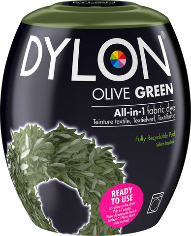 DYLON Washing Machine Fabric Dye Pod for Clothes & Soft Furnishings, 350g - Olive Green