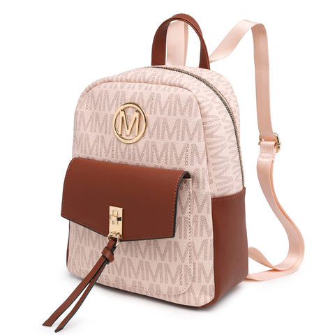 MKP Ladies Small Backpack Purse for Women Fashion Daypacks Purse Shoulder Bag with Charm Tassel (Pink)