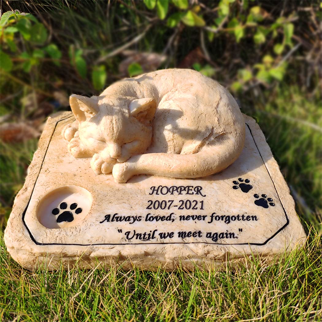 somiss Cat Memorial Stones,Personalized Pet Memorial Stones Grave Markers with A Sleeping Kitten On The Top, 8"ÃƒÆ’Ã†â€™Ãƒâ€ Ã¢â‚¬â„¢ÃƒÆ’Ã‚Â¢ÃƒÂ¢Ã¢â‚¬Å¡Ã‚Â¬ÃƒÂ¢Ã¢â€šÂ¬Ã‚Â6.5"ÃƒÆ’Ã†â€™Ãƒâ€ Ã¢â‚¬â„¢ÃƒÆ’Ã‚Â¢ÃƒÂ¢Ã¢â‚¬Å¡Ã‚Â¬ÃƒÂ¢Ã¢â€šÂ¬Ã‚Â3"