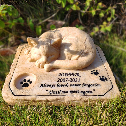 somiss Cat Memorial Stones,Personalized Pet Memorial Stones Grave Markers with A Sleeping Kitten On The Top, 8"ÃƒÆ’Ã†â€™Ãƒâ€ Ã¢â‚¬â„¢ÃƒÆ’Ã‚Â¢ÃƒÂ¢Ã¢â‚¬Å¡Ã‚Â¬ÃƒÂ¢Ã¢â€šÂ¬Ã‚Â6.5"ÃƒÆ’Ã†â€™Ãƒâ€ Ã¢â‚¬â„¢ÃƒÆ’Ã‚Â¢ÃƒÂ¢Ã¢â‚¬Å¡Ã‚Â¬ÃƒÂ¢Ã¢â€šÂ¬Ã‚Â3"