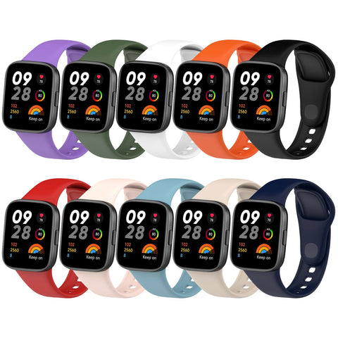 CHULN 10 PCS Sports Straps Redmi Watch 3, Soft and Breathable Silicone Strap Compatible with Xiaomi Redmi Watch 3 straps Replacement Band