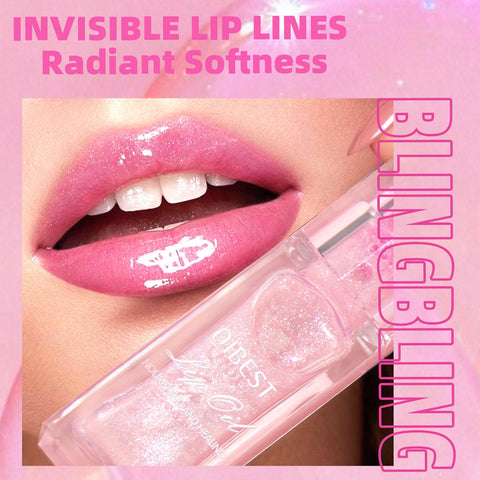Color Changing Lip Oil, Magic Big Brush Color Changing Lip Oil, Moisturizing Lip Gloss,Long Lasting Lip Glow Oil, Nourishing Repairing & Non-sticky Primer Lip Tint (Shimmery Pink)