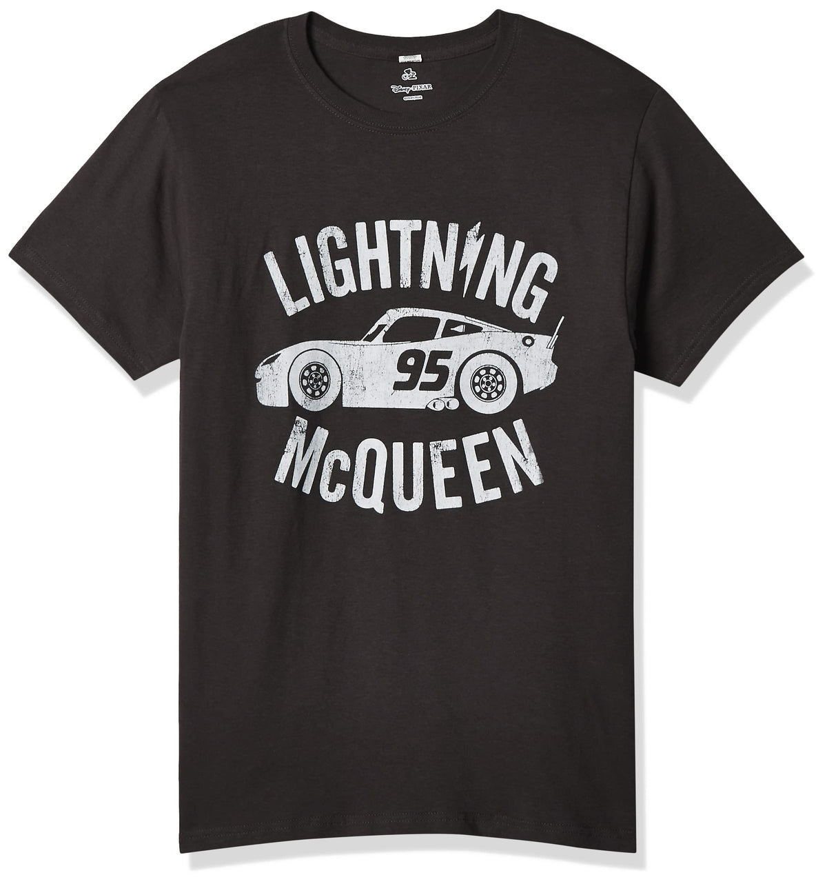 Disney Men's Cars 3 Lightning McQueen Graphic T-Shirt, Charcoal, 3X-Large