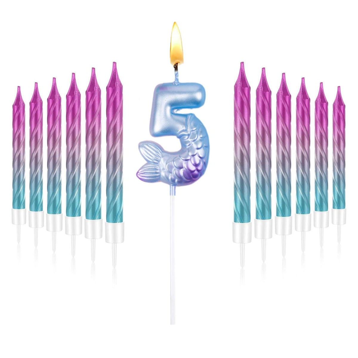 Bolosa Birthday Candles Number 5 Mermaid+