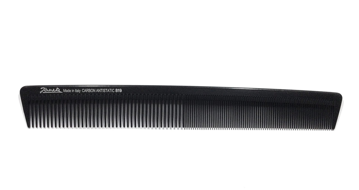Jäneke Universal Comb Extra Long 55819 Carbon Comb Approx. 22 cm (Anti-Static Hair Comb, Fine and Wide Tooth (819)