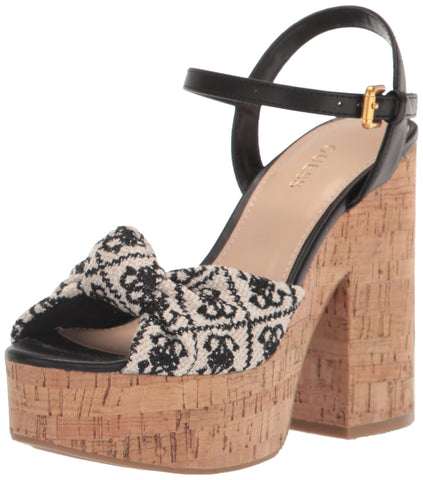 Guess Women's YIPSTER Heeled Sandal, Black Multi 001, 9.5