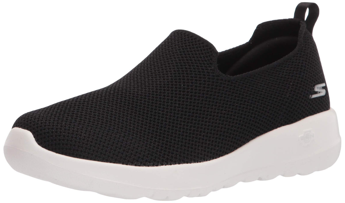 Skechers Womens Go Walk Joy - Sensational Day Sneaker, Black/White, 7 US