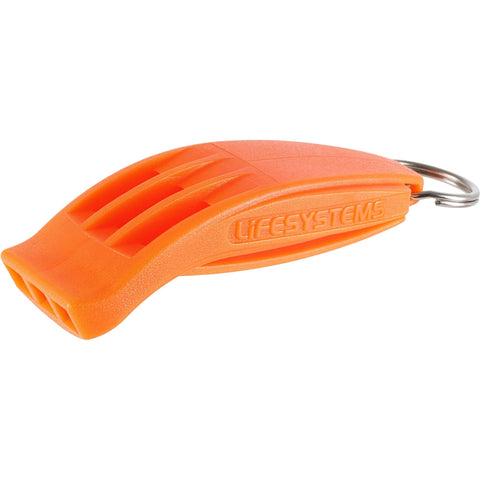 Lifesystems Super-Loud Emergency Triple-Chamber Hurricane Whistle with Lanyard for the Outdoors, Camping and Hiking, Orange
