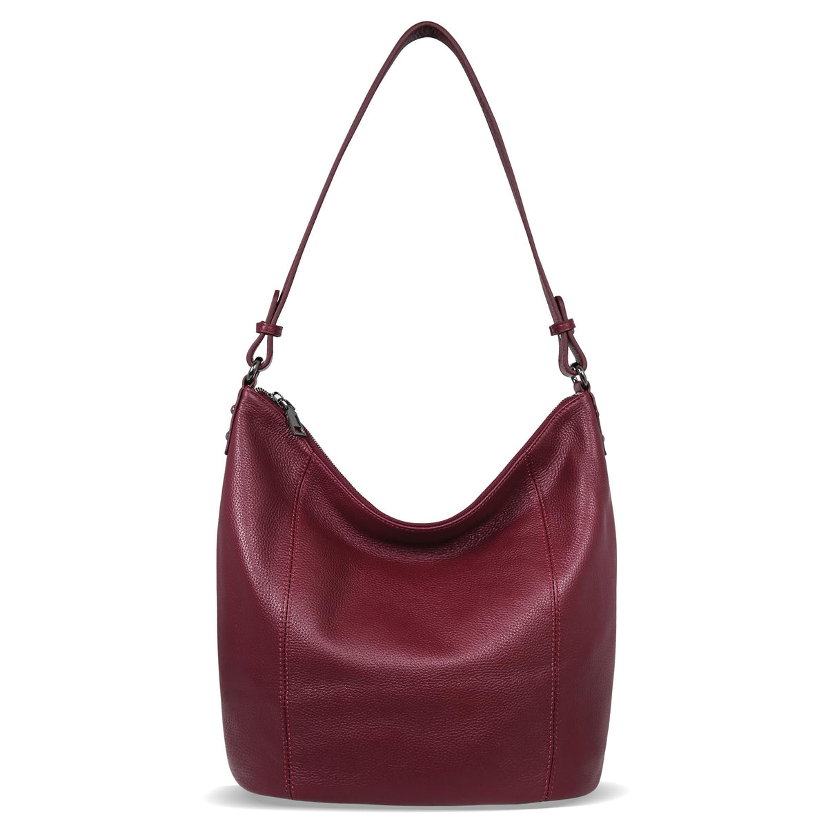 Iswee Red Handbag Leather Purse Crossbody Bags for Women Hobo Bags Shoulder Purses and Handbags Trendy Tote Bag Fall Satchel Slouchy Bags (Wine)