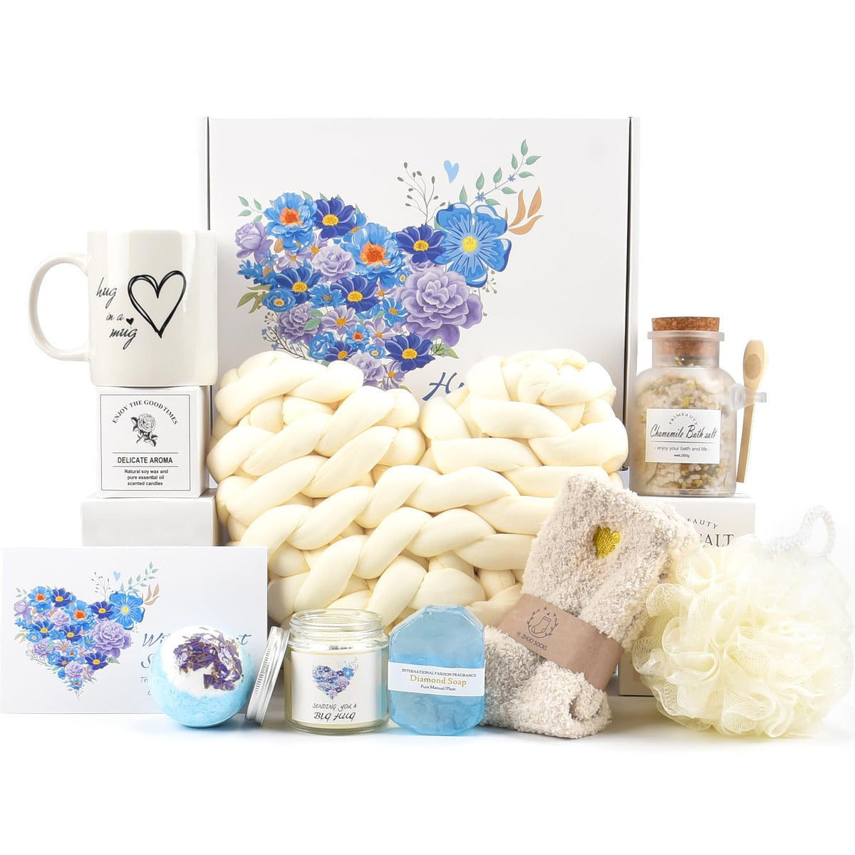 MODOFO Sympathy Gift Baskets, Bereavement Gifts, Condolences Basket, Sympathy Gifts for Loss of Loved One, Grief Gifts, Condolences Gift Basket for Loss, Grieving Box for Women, Men, Friend