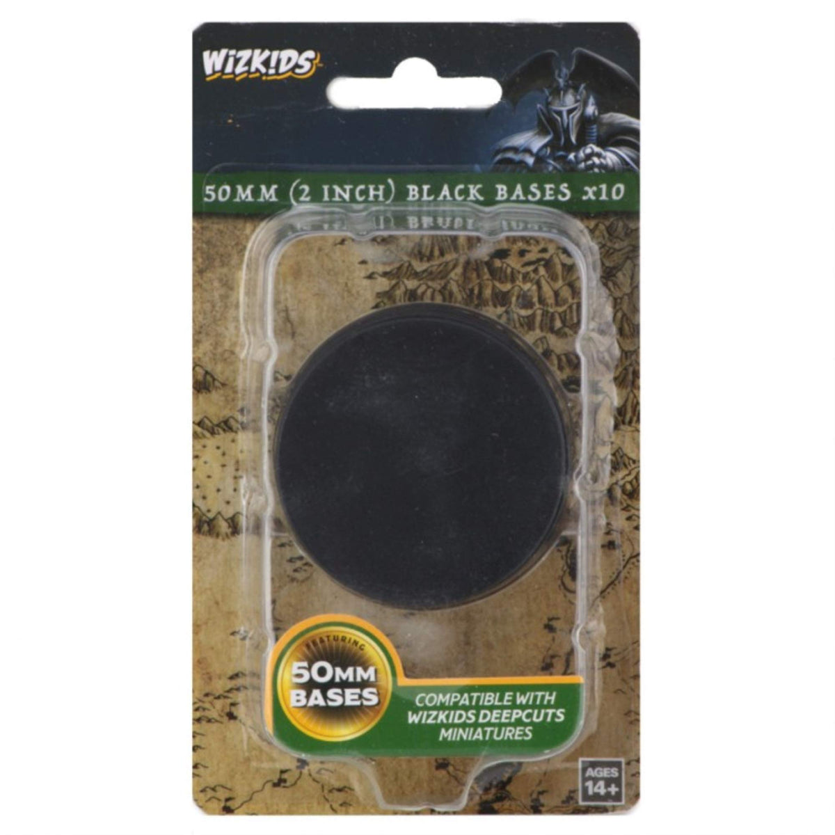 WizKids Bases Deep Cuts Black 50mm Round 10 ct