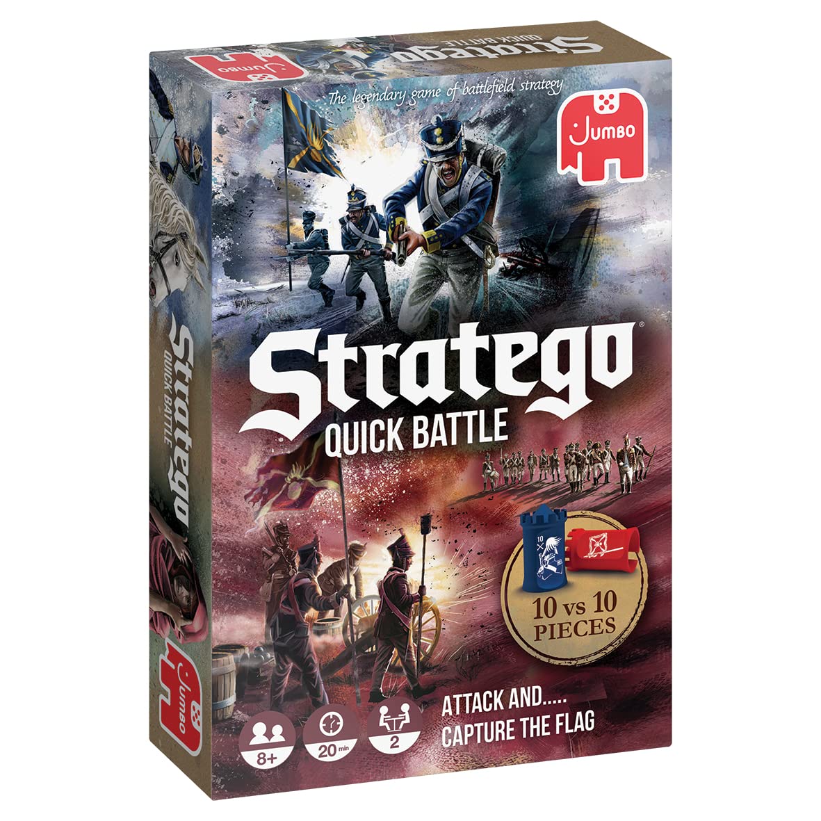 Diset Stratego Quick Battle - Strategy Game for Adults without Characters - For 2 Players from 8 Years