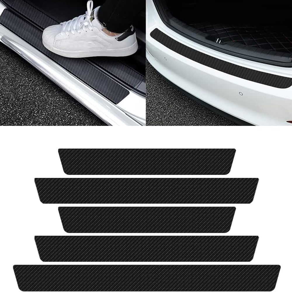 10 Pcs Car Sill Protectors Strips for Chevrolet Captiva, Scratch Resistant Door Sill Bumper Film Universal Strips Threshold Protection Sticker