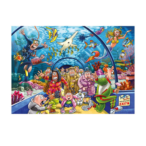 Jumbo, Wasgij Original 43 Aquarium Antics, Jigsaw Puzzle for Adults, 1000-Piece