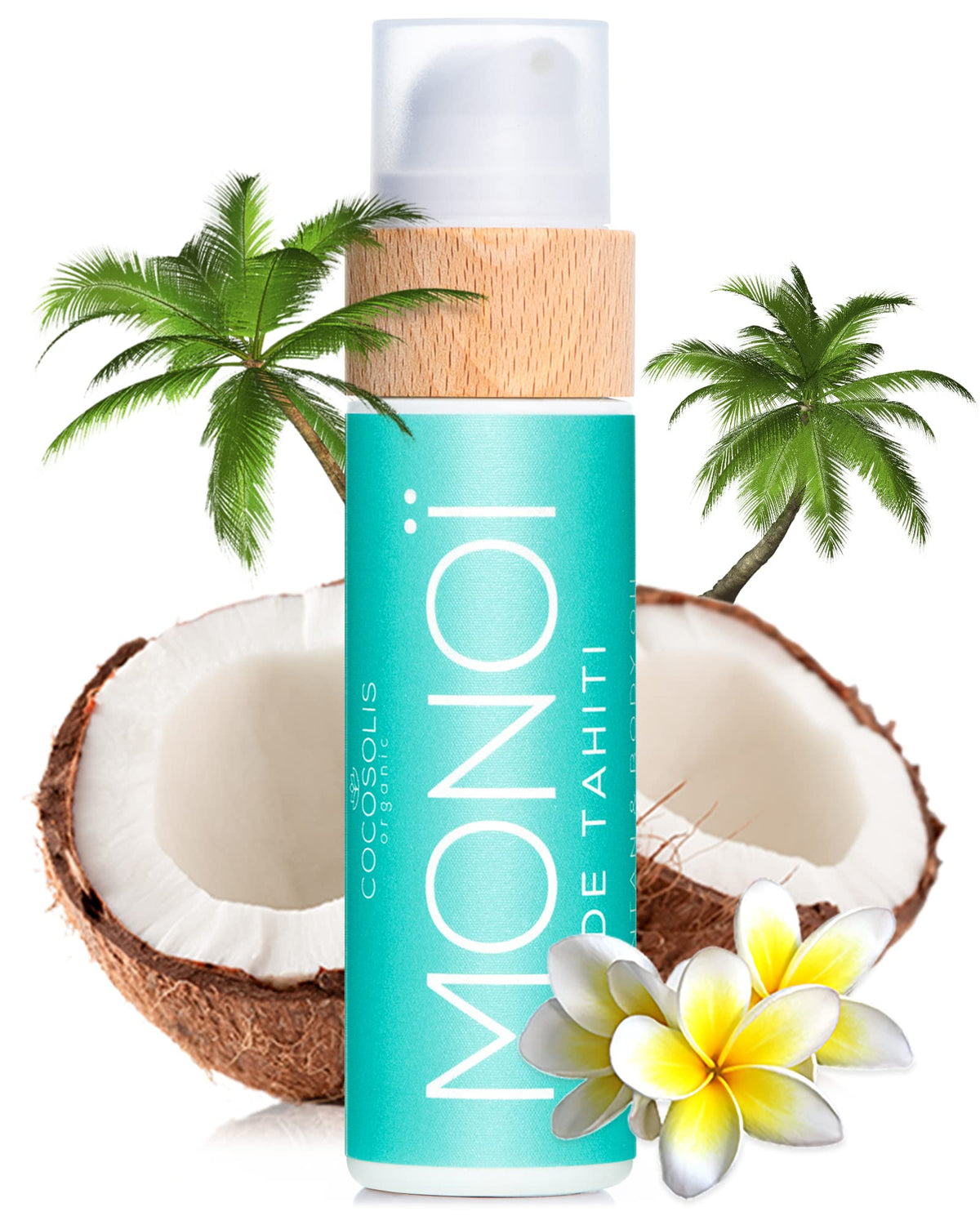 COCOSOLIS MONOI Tanning Accelerator - Organic Tanning Oil with Vitamin E & Monoi de Tahiti Oil for a Fast Intensive Tan - Tanning Enhancer for a Chocolate Tan - Nourishing Body Lotion (6.76)