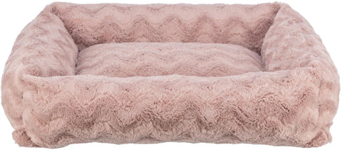 TRIXIE Orthopaedic Vital Loki Dog Bed 65 × 50 cm in pink dog cushion with memory foam - dog basket for small dogs - joint-friendly and relieving - 37936