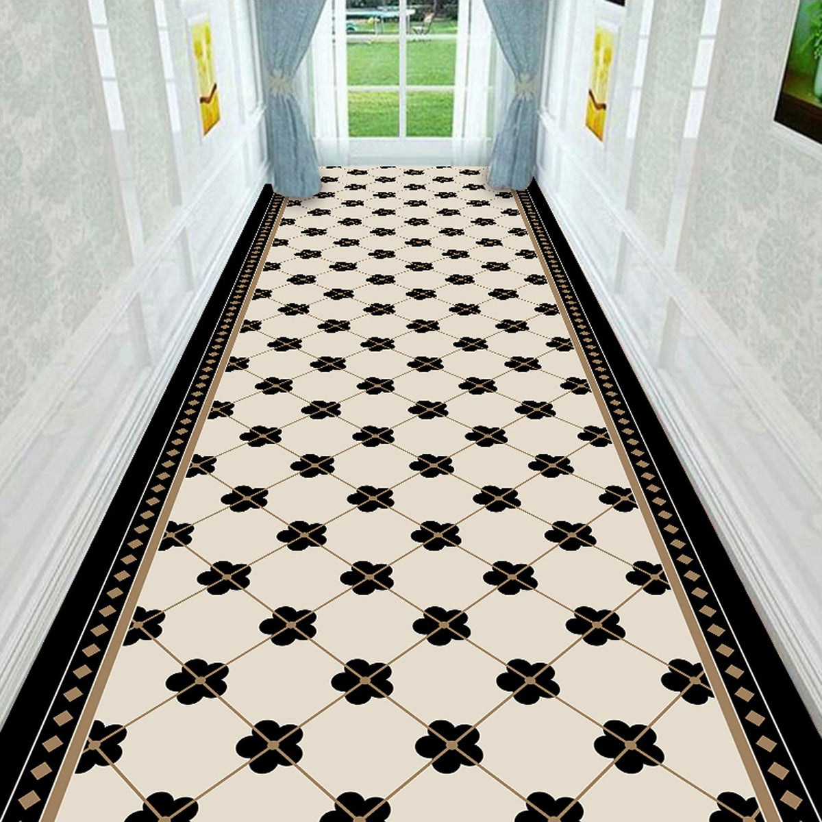 AZMANI Runner Rugs, Carpet Runner 100cm 1.5m 2m 250cm 300cm 4m 5m 6m Extra Long Carpets, Contemporary Passage Runner Rug for Hallway, 1m x 2.5m